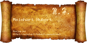 Meinhart Hubert névjegykártya